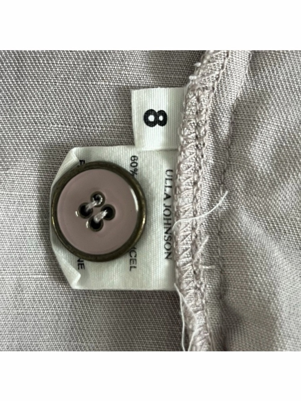 Ulla Johnson Button Front High Rise Purple Pleated Linen Blend Swing‎ Shorts - Picture 7 of 7